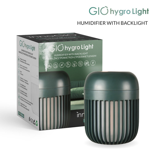 InnoGIO GIOhygro Light Nawilżacz powietrza z podświetleniem GIO-190GREEN (1)